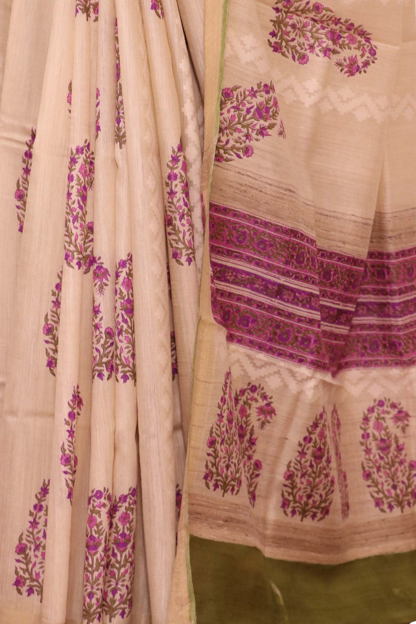 Handloom Pure Tussar Silk Saree AL203730